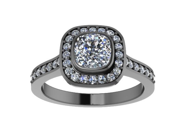 Kissen Geschnitten Verlobungsring Halo Diamant Hochzeit Ring Schwarz Gold Charles & Colvard Für Immer Brillante Moissanite Braut Valentines-V1092 Kissen Geschnitten Verlobungsring Halo Diamant Hochzeit Ring Schwarz Gold Charles & Colvard Für Immer Brillante Moissanite Braut Valentines-V1092 von JewelryArtworkByVick