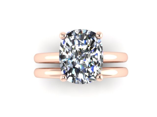 Kissen Geschnitten Weiß Saphir Verlobungsring Mit Passenden Band 14K Rose Gold Braut Set Solitär Vorschlag Ring Geschenke - V1132 Kissen Geschnitten Weiß Saphir Verlobungsring Mit Passenden Band 14K Rose Gold Braut Set Solitär Vorschlag Ring Geschenke - V1132 von JewelryArtworkByVick