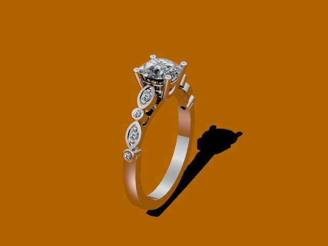 Moissanite Verlobungsring Platin Mit 6, 5 Mm Runde Forver Ein Zentrum Braut Hochzeit Feinen Schmuck Sagen Ja - V1024 von JewelryArtworkByVick