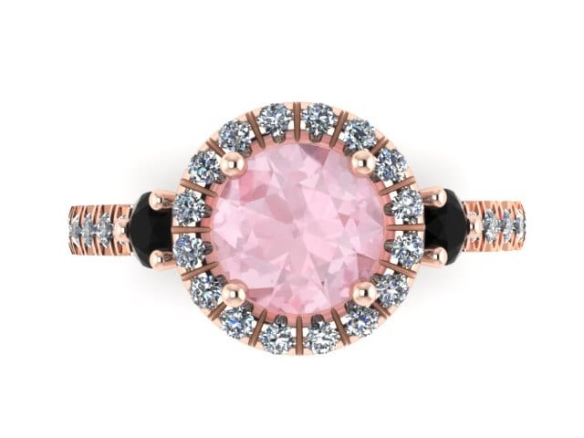 Morganit Verlobungsring Diamant Hochzeit Ring Feinen Schmuck 14K Rose Gold Runde Einzigartige Weihnachten - V1023M Morganit Verlobungsring Diamant Hochzeit Ring Feinen Schmuck 14K Rose Gold Runde Einzigartige Weihnachten - V1023M von JewelryArtworkByVick