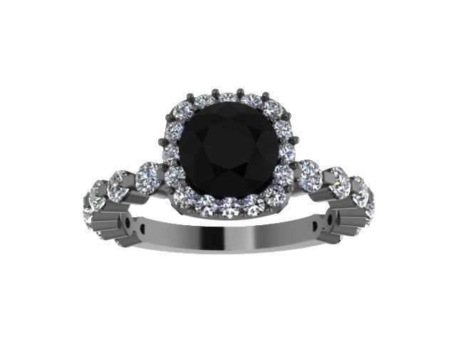 Natürliche Schwarze Diamant Verlobungsring 14K Schwarzgold Ring Mit 6, 5 Mm Runde Schwarz Zentrum Valentinstag Geschenk Konflikt Freie Edelsteine Natürliche Schwarze Diamant Verlobungsring 14K Schwarzgold Ring Mit 6, 5 Mm Runde Schwarz Zentrum Valentinstag Geschenk Konflikt Freie Edelsteine von JewelryArtworkByVick