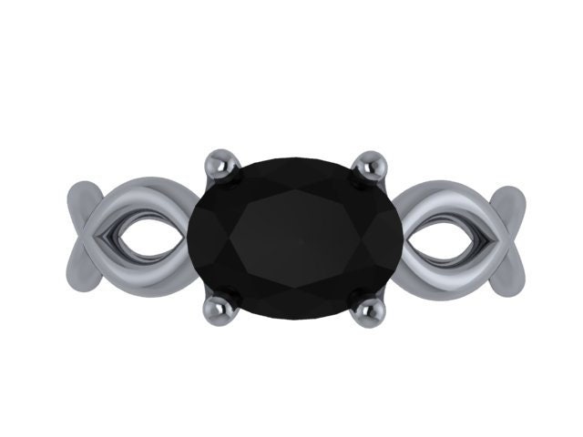 Oval Eisechte Schwarze Diamant Verlobungsring Mit Zwei Echten Akzente Set in 14 K Schwarz Gold Braut Ring Eheran Einzigartig - V1171 Oval Eisechte Schwarze Diamant Verlobungsring Mit Zwei Echten Akzente Set in 14 K Schwarz Gold Braut Ring Eheran Einzigartig - V1171 von JewelryArtworkByVick