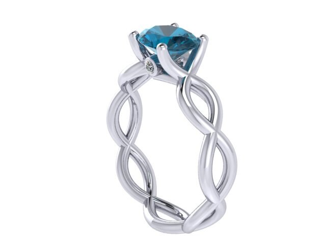 Ovale Echte London Blau Topas Verlobungsring Mit Zwei Echten Diamant Akzente Set in 14 K Weißgold Braut Ring Infinity Band - V1171 Ovale Echte London Blau Topas Verlobungsring Mit Zwei Echten Diamant Akzente Set in 14 K Weißgold Braut Ring Infinity Band - V1171 von JewelryArtworkByVick