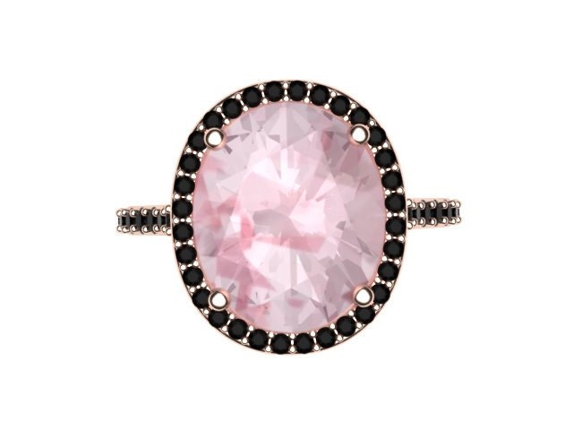 Ovale Morganit Verlobungsring Schwarz Diamant Ehering 14K Rose Gold Ring Original Statement Vorschlag Halo -V1097 Ovale Morganit Verlobungsring Schwarz Diamant Ehering 14K Rose Gold Ring Original Statement Vorschlag Halo -V1097 von JewelryArtworkByVick