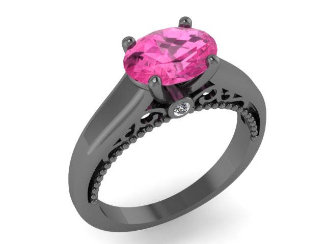 Ovale Rosa Saphir Verlobungsring 14 K Schwarz Gold Diamant Ring Liebe Vorschlag Feinen Schmuck Filigranen Ehe -V1160 Ovale Rosa Saphir Verlobungsring 14 K Schwarz Gold Diamant Ring Liebe Vorschlag Feinen Schmuck Filigranen Ehe -V1160 von JewelryArtworkByVick