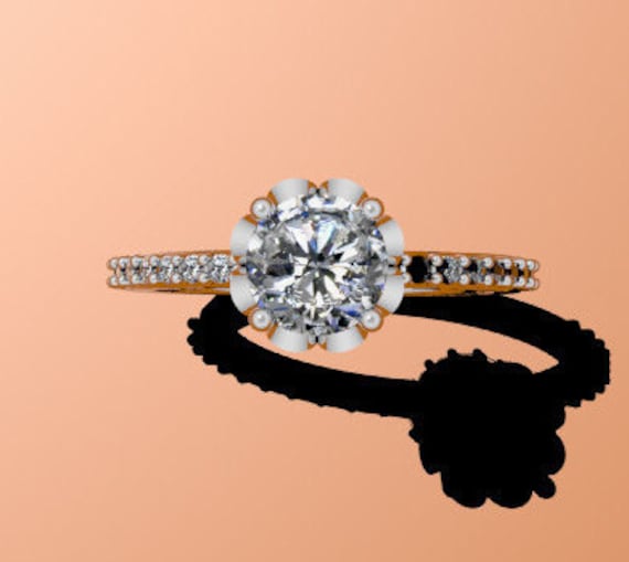 Platin Verlobungsring Saphir 1, 15 Ct Runde Weiß Zentrum Muttertag Feine Schmuck Geschenke Für Ihre Weihnachten-V1006 Platin Verlobungsring Saphir 1, 15 Ct Runde Weiß Zentrum Muttertag Feine Schmuck Geschenke Für Ihre Weihnachten-V1006 von JewelryArtworkByVick