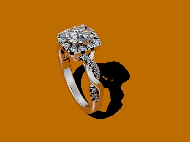 Saphir Verlobungsring Diamant 14K Weißgold Kissen Halo Mit 1, 15 Ct Runde Weiß Zentrum Einzigartige Edelstein Ringe - V1008 von JewelryArtworkByVick