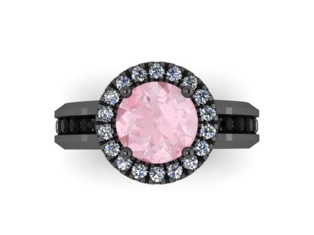 Schwarz Gold Ring Morganit Verlobungsring Natürliche Schwarze Diamant Damen Schmuck Valentinstag Einzigartige Verlobung Ring Feinen - V1032 von JewelryArtworkByVick