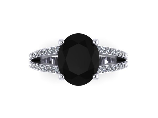 Schwarzer Diamant Ring 14K Weißgold Schwarz Verlobungsring Oval Natürliche Schwarze Braut Feine Schmuck Edelstein - V1099 Schwarzer Diamant Ring 14K Weißgold Schwarz Verlobungsring Oval Natürliche Schwarze Braut Feine Schmuck Edelstein - V1099 von JewelryArtworkByVick