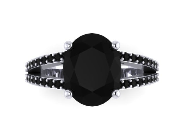 Schwarzer Diamant Verlobungsring 14K Weißgold Mit Oval 10x8mm Natürliche Schwarze Zentrum Braut Schmuck Edelsteine -V1099 Schwarzer Diamant Verlobungsring 14K Weißgold Mit Oval 10x8mm Natürliche Schwarze Zentrum Braut Schmuck Edelsteine -V1099 von JewelryArtworkByVick