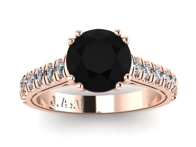 Schwarzer Diamant Verlobungsring Weiß Weding Ring 14K Rose Gold Muttertag Geschenk Einzigartige Custom Made Verlobungsringe Gem-V1029 Schwarzer Diamant Verlobungsring Weiß Weding Ring 14K Rose Gold Muttertag Geschenk Einzigartige Custom Made Verlobungsringe Gem-V1029 von JewelryArtworkByVick