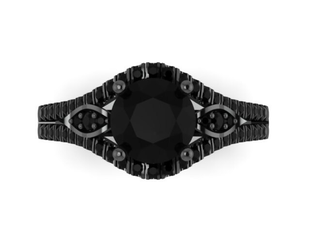 statement Ringe Echte Schwarze Diamant Verlobungsring Feinen Schmuck Urlaub Geschenke Für Ihre 14K Schwarz Gold Braut Natürliche Edelsteine - V1000 statement Ringe Echte Schwarze Diamant Verlobungsring Feinen Schmuck Urlaub Geschenke Für Ihre 14K Schwarz Gold Braut Natürliche Edelsteine - V1000 von JewelryArtworkByVick