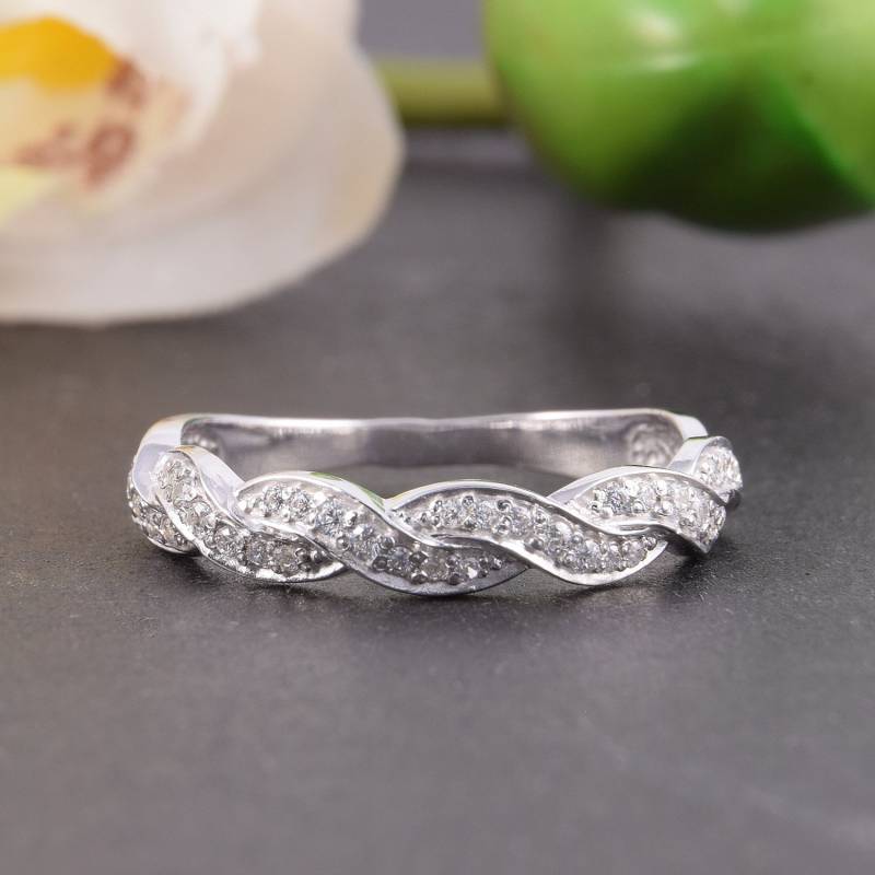 Eternity Ring, Trauring, Cz Ehering, Multistone Silberring, Unikat Ehering von JewelryAsteria