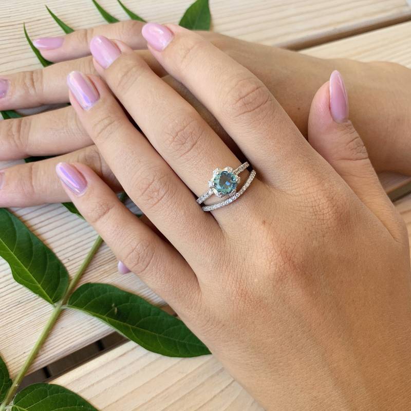 Silber Eheringe, Hochzeitsringe, 2 Ringe, Art Deco Ringe Versilbert, Hochzeitsring, Silberring von JewelryAsteria