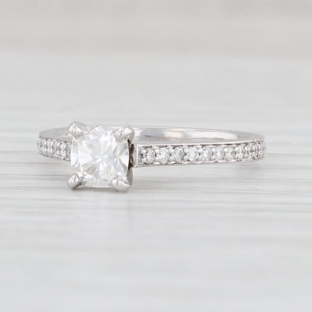 0.65Ctw Kissen Diamant Verlobungsring 14K Weißgold Größe 5.25 Gia Copy von JewelryAuthority