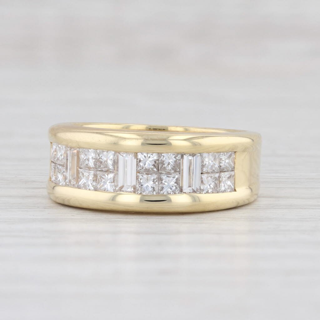 1.25Ctw Vs2 Diamant Band 750Er Gelbgold Größe 6 Ehering Stapelbar von JewelryAuthority