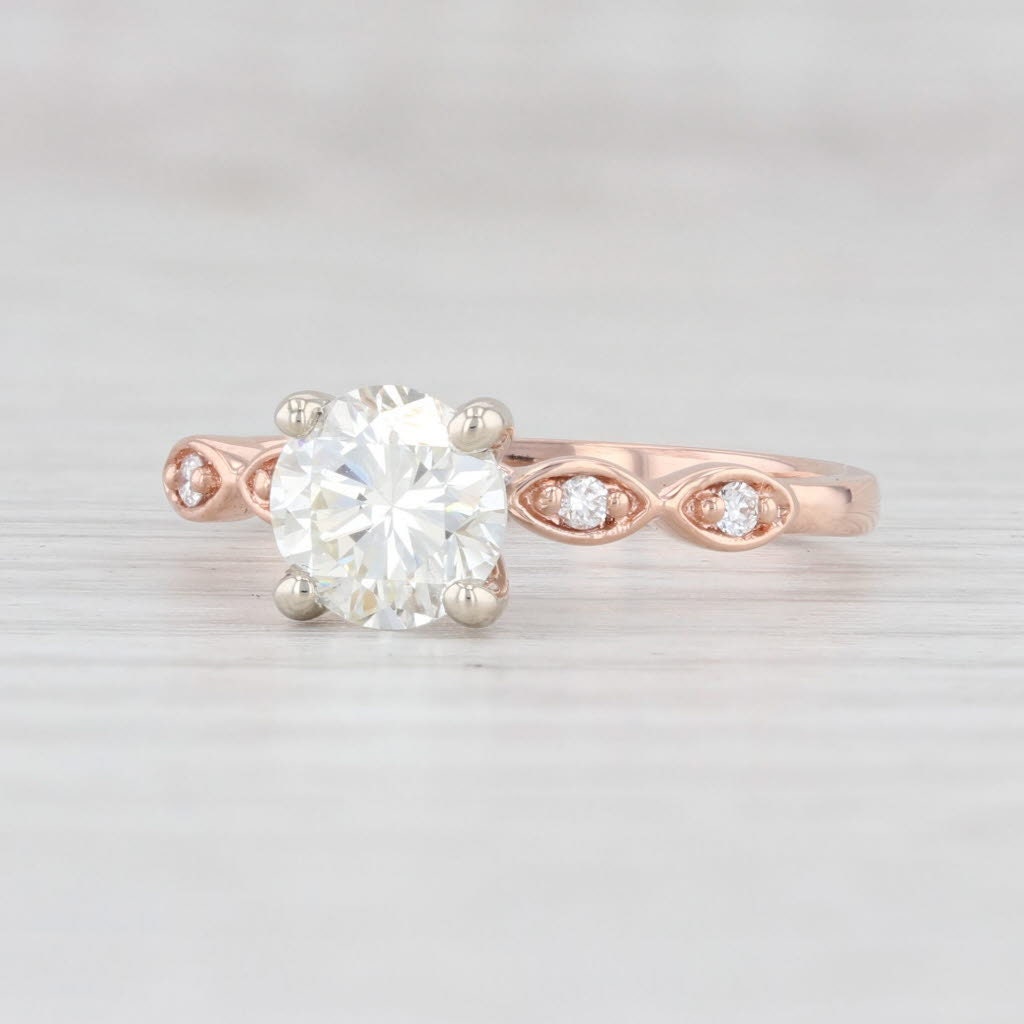 Neu 1.26Ctw Vs2 Runder Diamant Verlobungsring 14K Rose Gold Größe 7.25 von JewelryAuthority