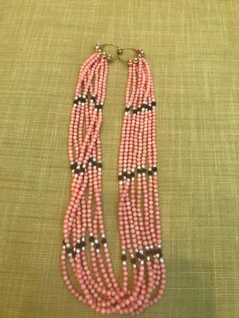 14K Gold Einzigartige Koralle Rudraksha Perlenkette, Echte Koralle, Energetisierter Schmuck, Manifestation, Perlkorallenschmuck von JewelryBYJuhi