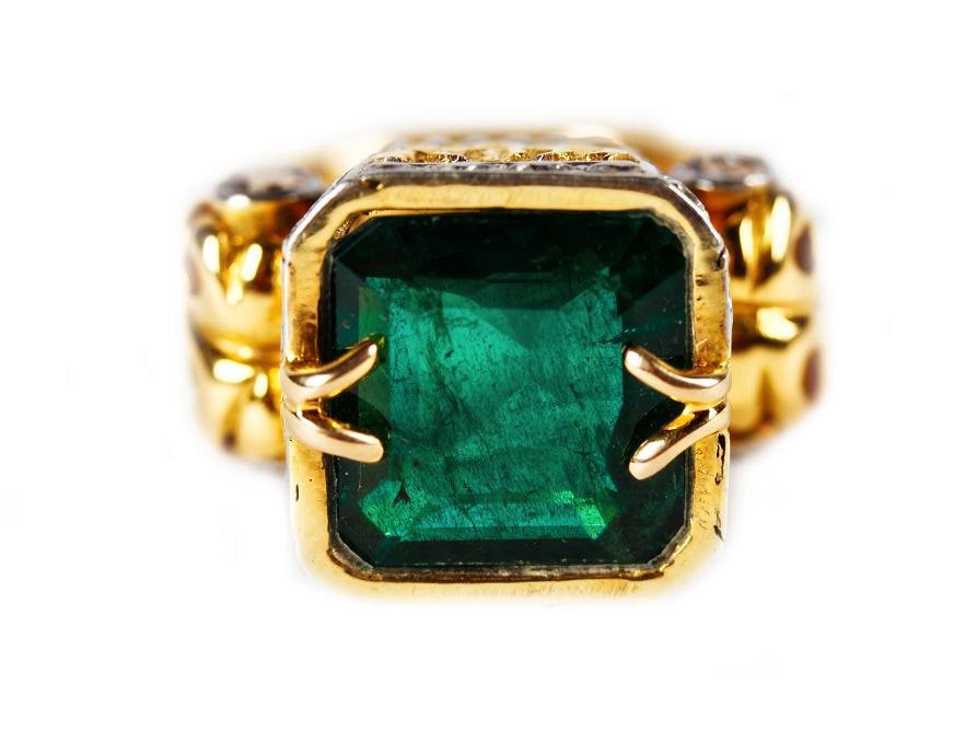 Spielraum Seltener Schöner Natürlicher 5, 65 Karat Smaragd Diamant Ring Mit Bewertungsbescheinigung Von The Guild Lab, Los An von JewelryBYJuhi