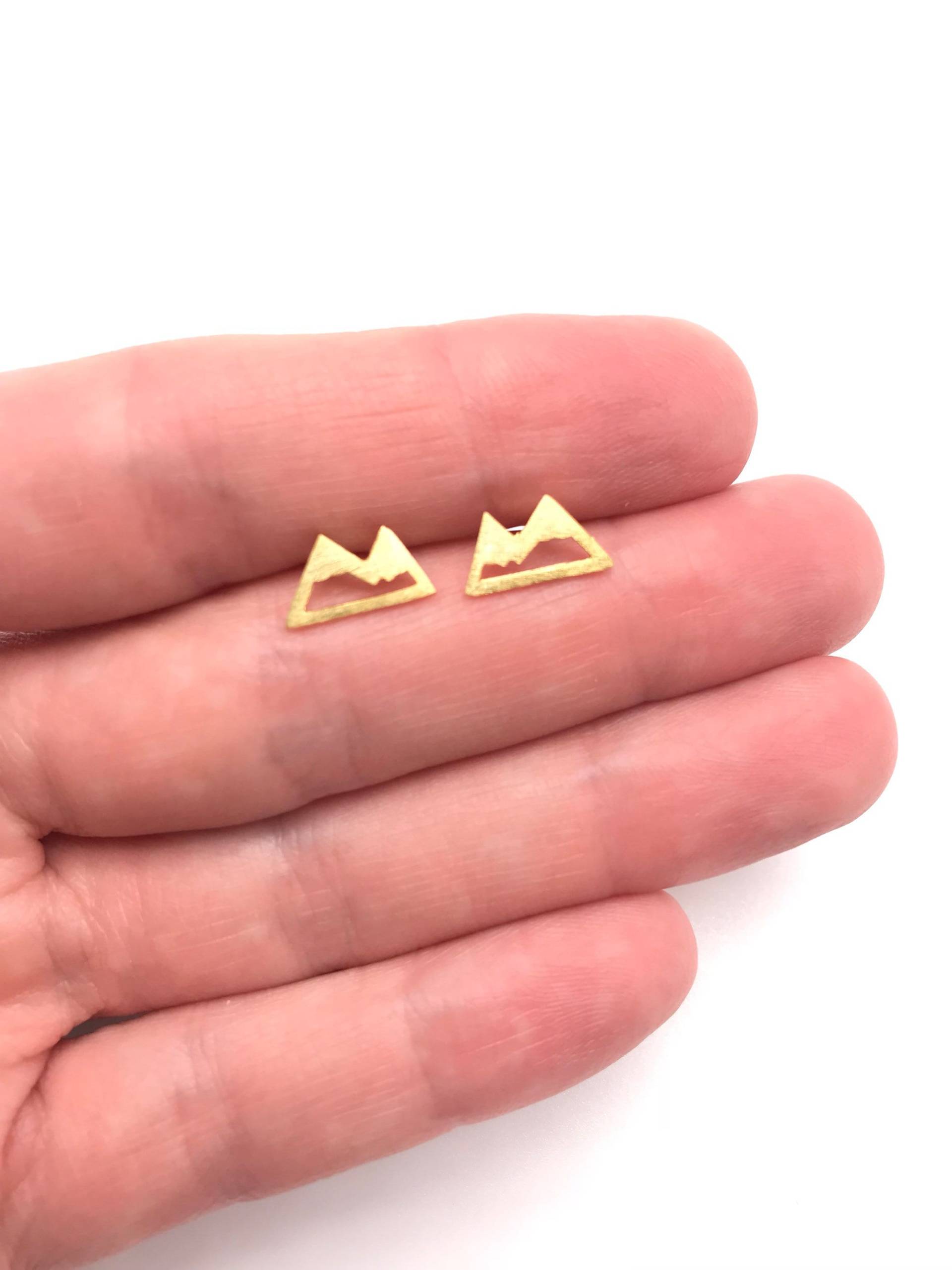 Ohrringe Bergkette Gebirgskette Bergspitze Schnee Spitze Minimalist Ohrstecker Ski Fahren Natur Rose Gold Silber Ohrringe Bergkette Gebirgskette Bergspitze Schnee Spitze Minimalist Ohrstecker Ski Fahren Natur Rose Gold Silber von JewelryBarLove
