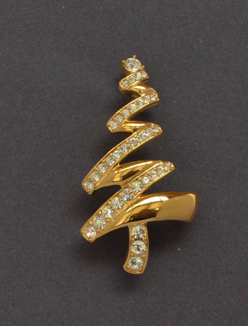 Große Vintage Monet Pin Weihnachtsbaum Gold Strass Große Vintage Monet Pin Weihnachtsbaum Gold Strass von JewelryBoulevard