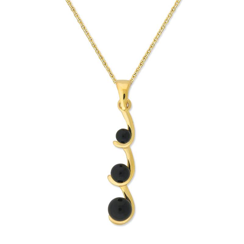 Schwarze Onyx Anhänger Halskette - Sterling Silber Oder 750 Gold von JewelryByJoseJay