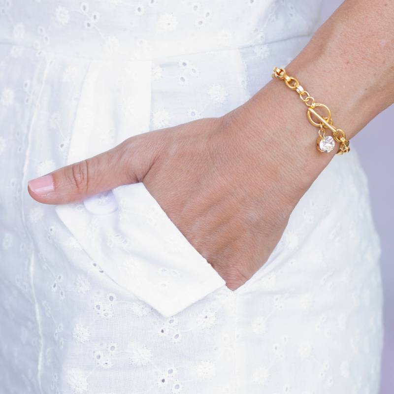 Gold Armband - Gliederarmband Ketten Dünnes Zierliches Minimalist Minimal von JewelryByMagoo