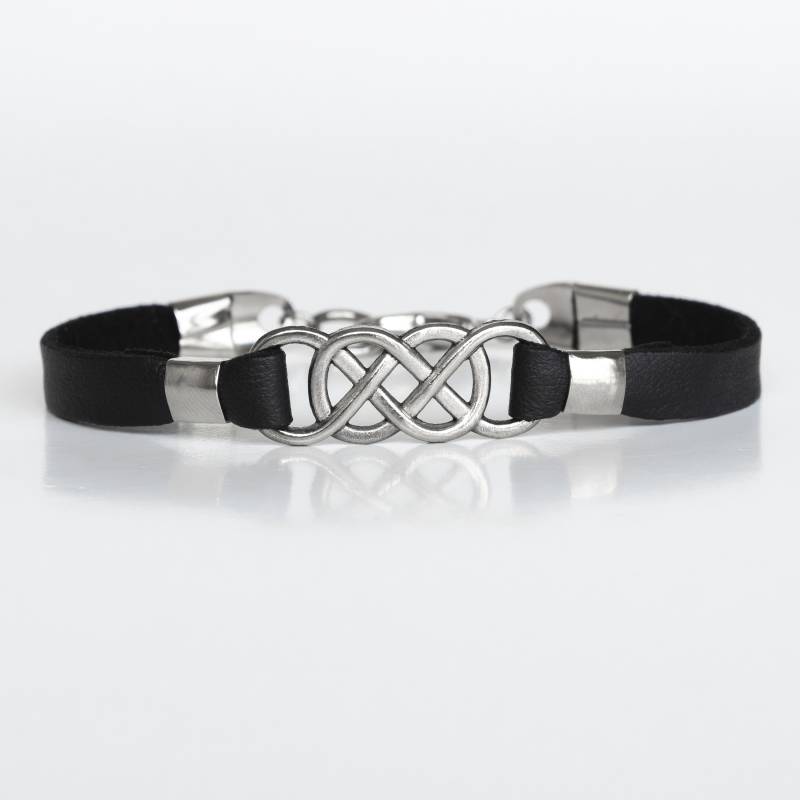 Herren Armband - Vegan Infinity Schmuck Geschenk Freund Lederschmuck von JewelryByMagoo