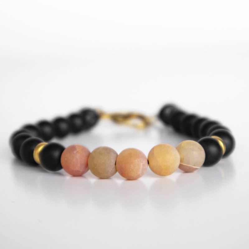 Herren Perlen Armband - Strech Schmuck Geschenk Edelstein von JewelryByMagoo