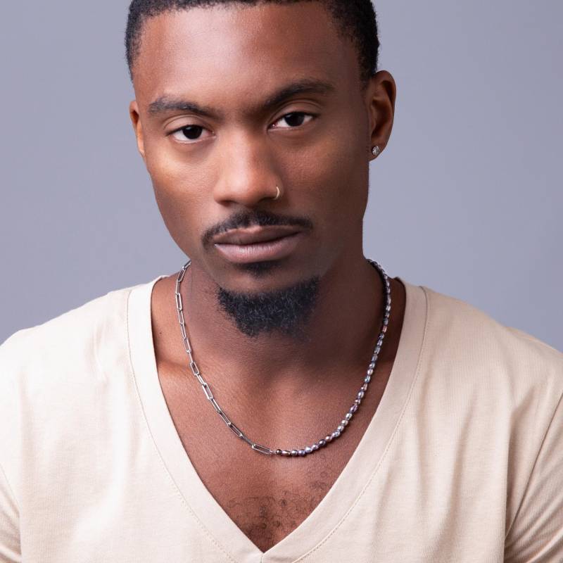 Herrenperlenkette, Süßwasserperlenkette, Moderner Schmuck Für Männer, Kettenhalskette Perlenkette, Ketten - Und Schwarze Perlenkette von JewelryByMagoo