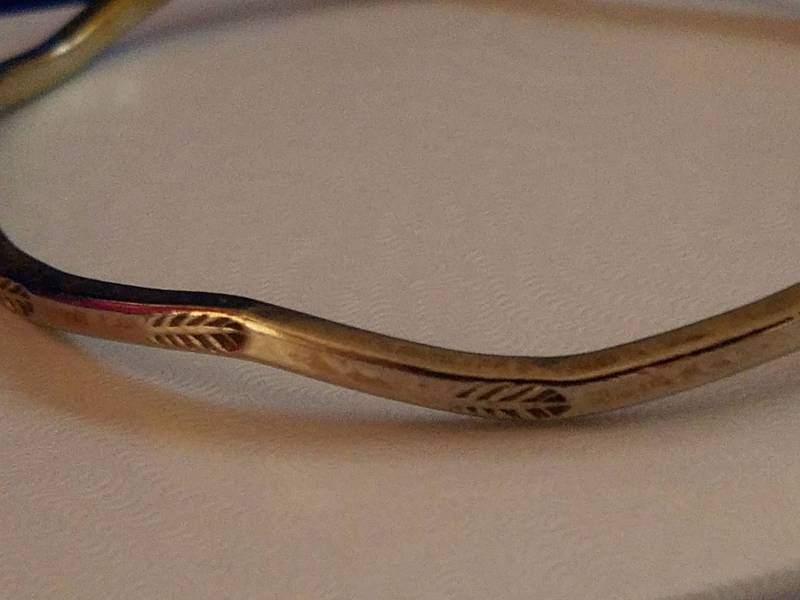 Ba012 Welliger Armreif Mit Radierungen in Sterling Silber Ba012 Welliger Armreif Mit Radierungen in Sterling Silber von JewelryByMissCarly