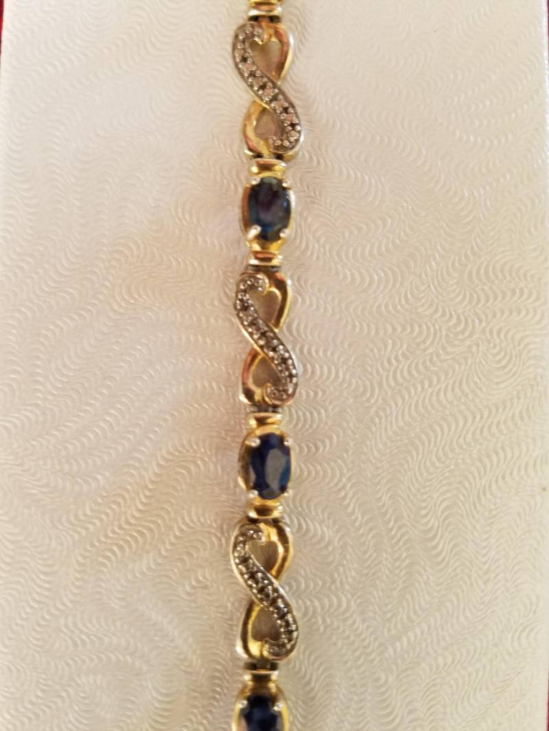 Br104 Diamant Armband in Sterling Silber Br104 Diamant Armband in Sterling Silber von JewelryByMissCarly