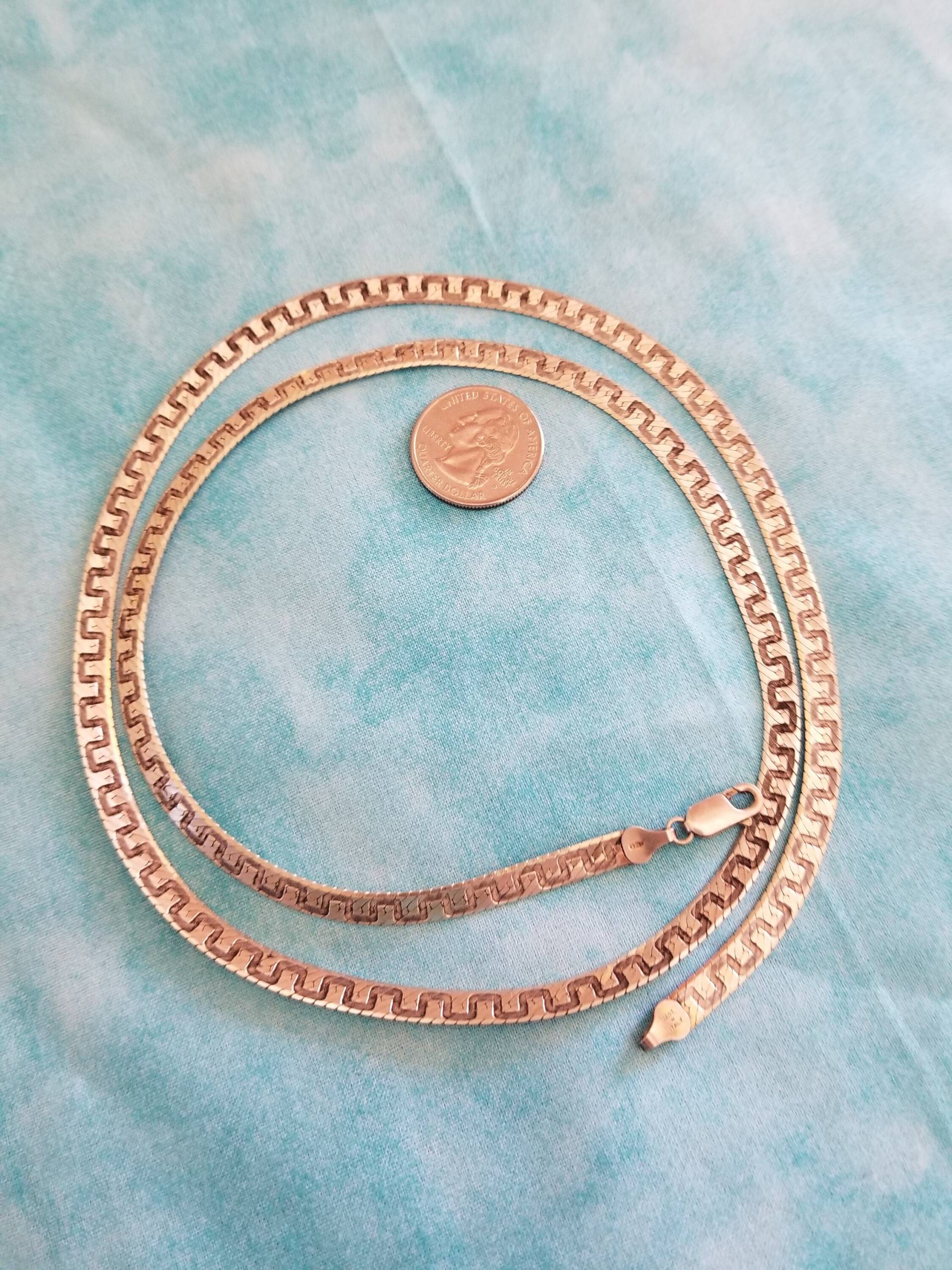C022 Strukturierte Fischgrät 30 Zoll Sterling Silber Halskette - Vintage C022 Strukturierte Fischgrät 30 Zoll Sterling Silber Halskette - Vintage von JewelryByMissCarly