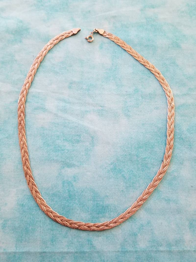 C042 Geflochtene Fischgrät Sterling Silber Halskette C042 Geflochtene Fischgrät Sterling Silber Halskette von JewelryByMissCarly