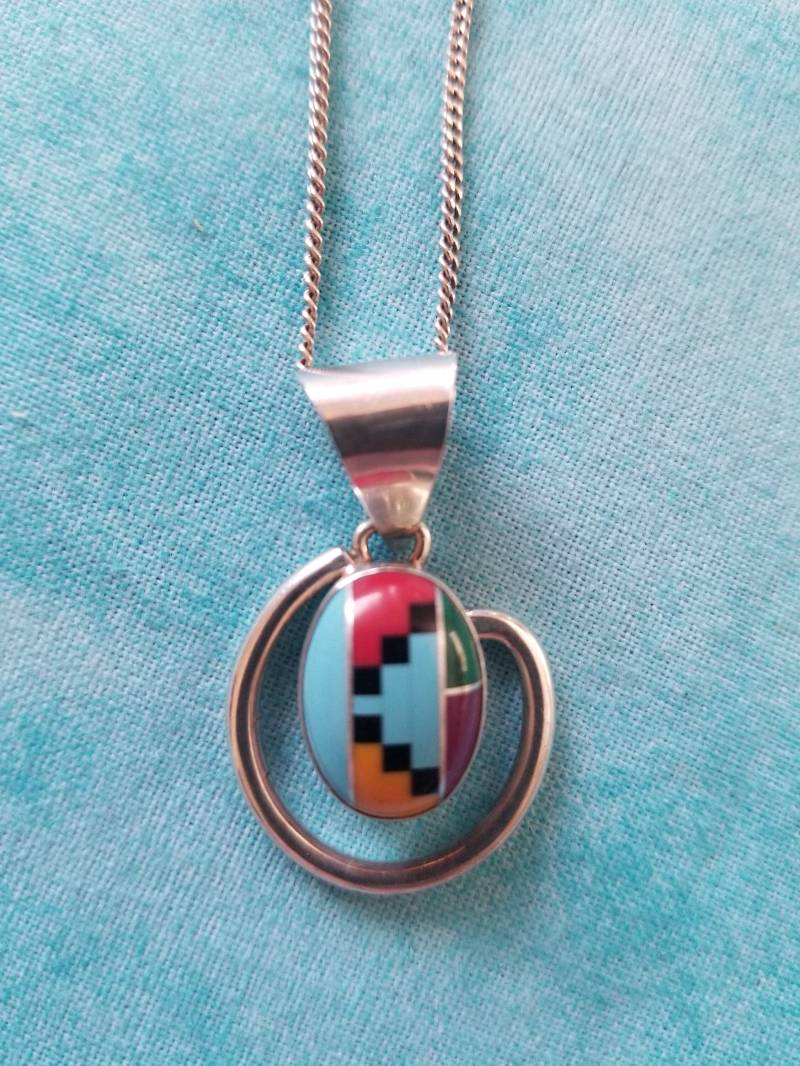 Cp254 Southwestern Sterling Silber Anhänger Mit Fuchs Kette Cp254 Southwestern Sterling Silber Anhänger Mit Fuchs Kette von JewelryByMissCarly