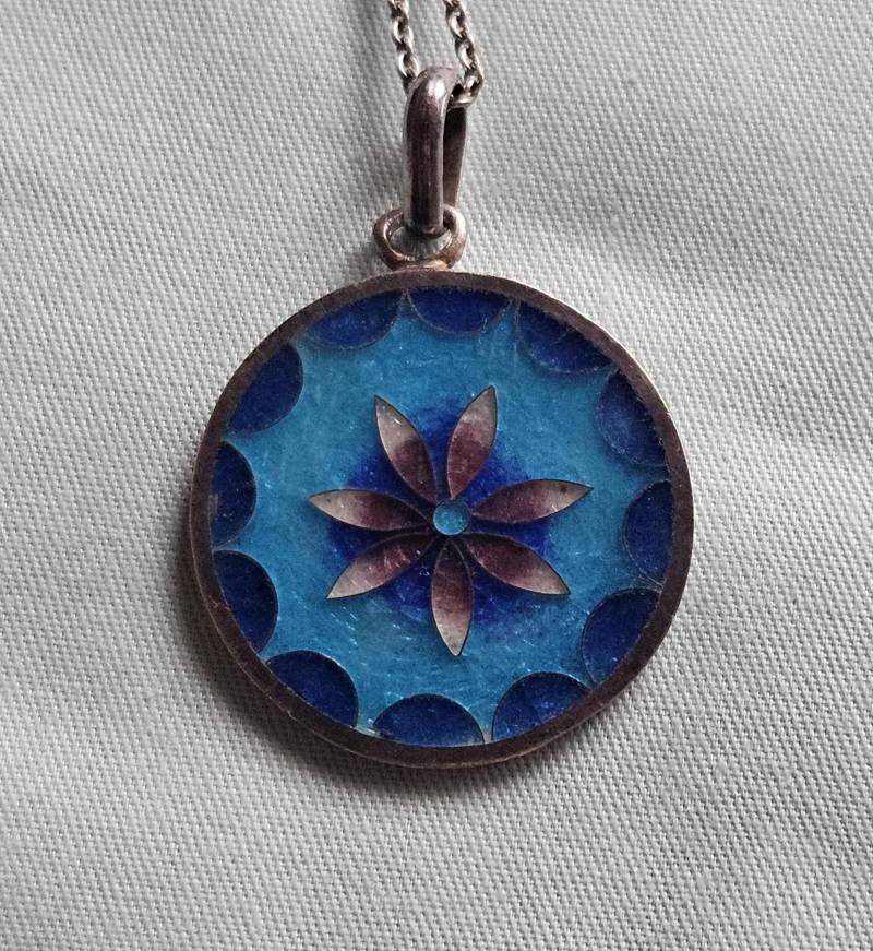 Dp003 Murano Blume Anhänger in Sterling Silber Mit Halskette - Vintage Dp003 Murano Blume Anhänger in Sterling Silber Mit Halskette - Vintage von JewelryByMissCarly