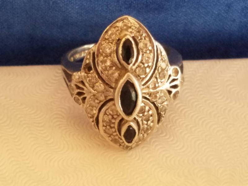 R101 Onyx Sterling Silber Ring - Vintage R101 Onyx Sterling Silber Ring - Vintage von JewelryByMissCarly