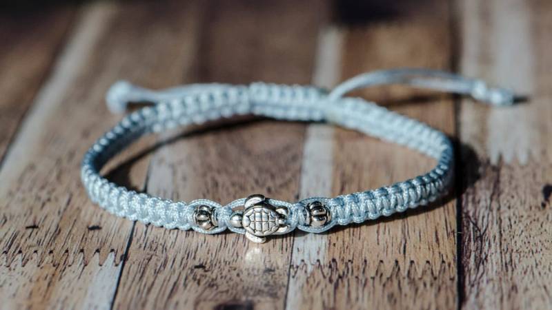 Mini Silber Schildkröte Benutzerdefinierte Gewebte Einstellbar Mini Silber Schildkröte Benutzerdefinierte Gewebte Einstellbar von JewelryByTLu