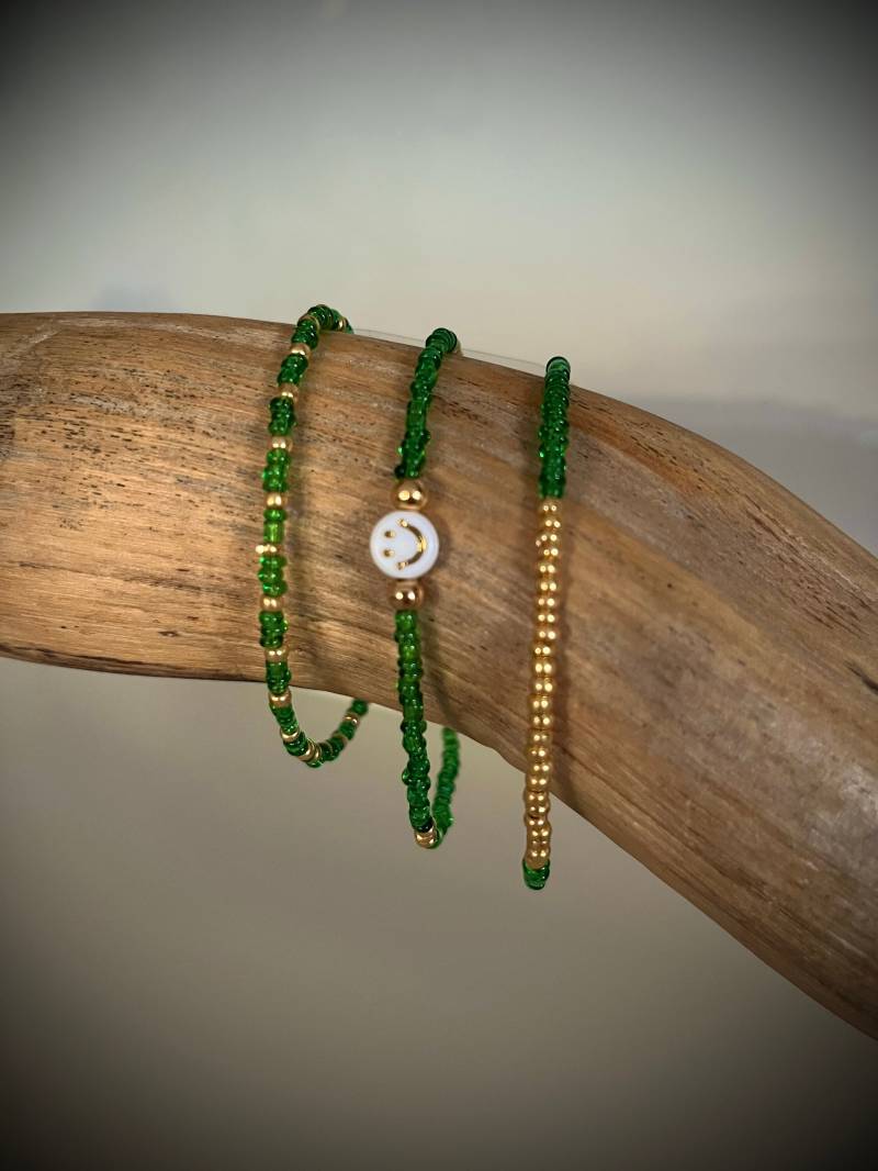 3 Set Armbänder Нαρρу Ցяєєη Rocailles Armband Gold Grün 3 Set Armbänder Нαρρу Ցяєєη Rocailles Armband Gold Grün von JewelryByTinka