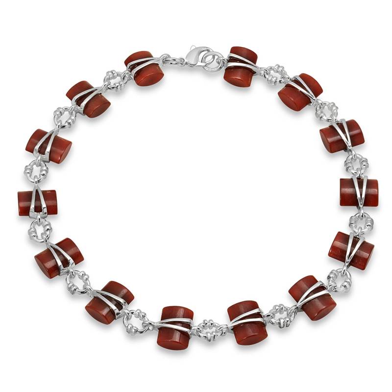 Rote Nephrit Jade Sterling Silber Halskette - 17 Zoll Rote Nephrit Jade Sterling Silber Halskette - 17 Zoll von JewelryDealsGalore
