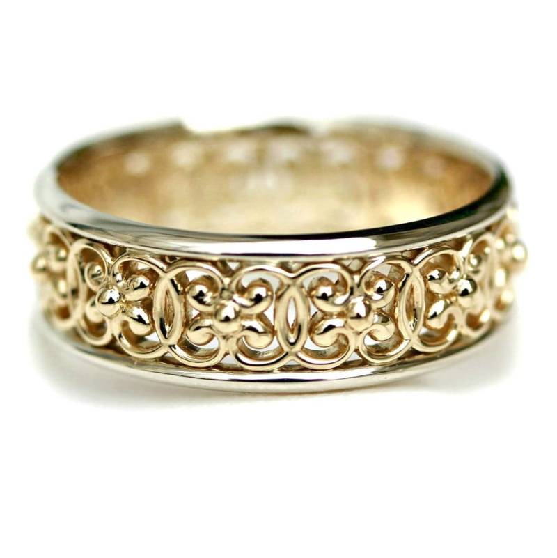 14K Gold Ehering. Eheringe Frauen. Trauring Für Damen. Herrenring. Sie Und Ihn. Unikat von JewelryEscorial