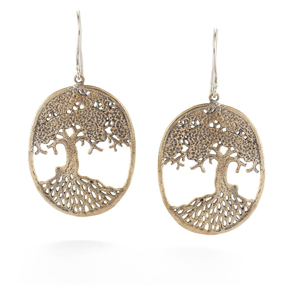 Baum Des Lebens Ohrringe in Bronze Baum Des Lebens Ohrringe in Bronze von JewelryEvolutionShop