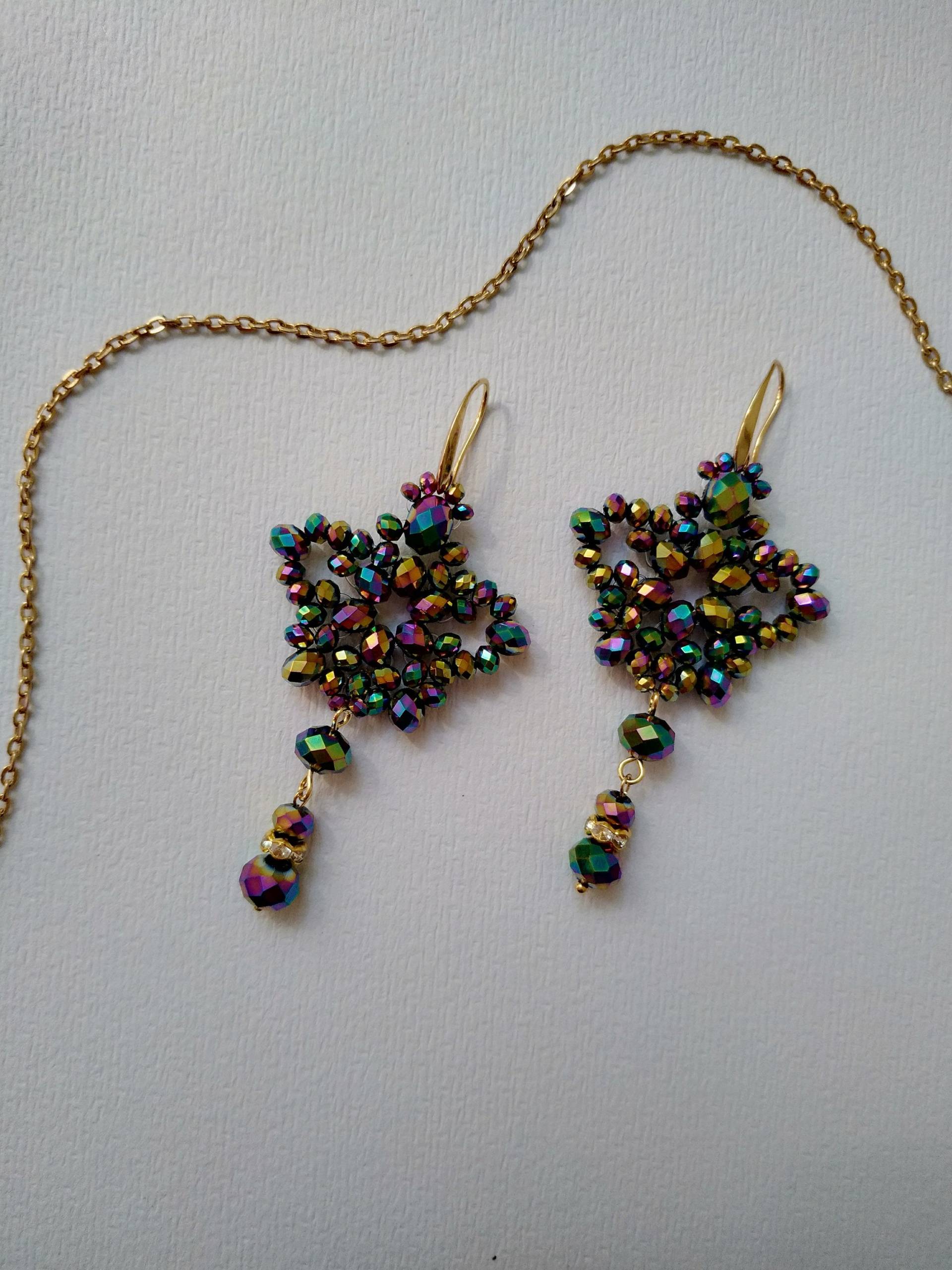 Magnetohrringe Festival Ohrringe Lange Fransen Multicolor Niedliche Bunte Hippie Schmuck von JewelryFashionArt