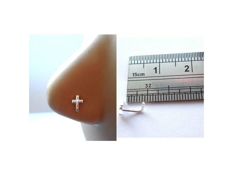 Schlichte Kreuz Nasenstecker L Form Gebogen Post Schmuck 20 Gauge 20G Nase Pin Nasenloch Schlichte Kreuz Nasenstecker L Form Gebogen Post Schmuck 20 Gauge 20G Nase Pin Nasenloch von JewelryForPiercings