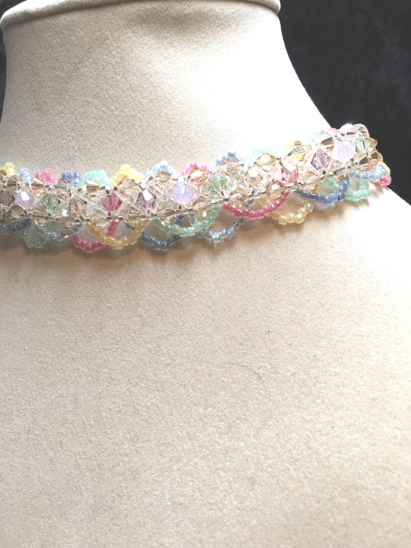 Halsreif Beadweave Mehrfarbig von JewelryForUsBySharon