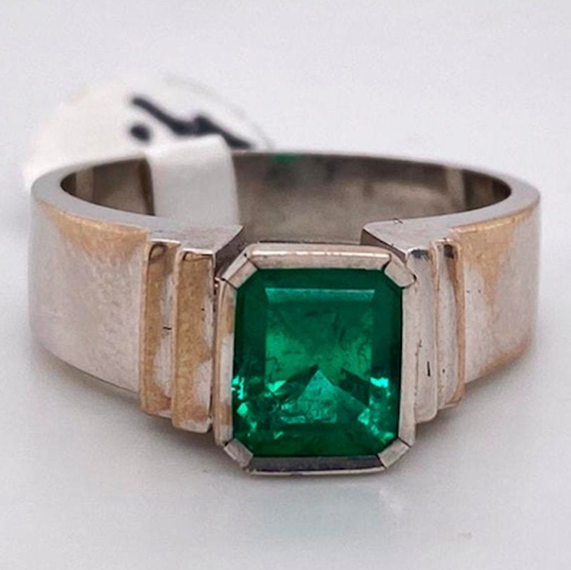 Herrlicher Smaragd Ring Der Dame von JewelryGalleryStore