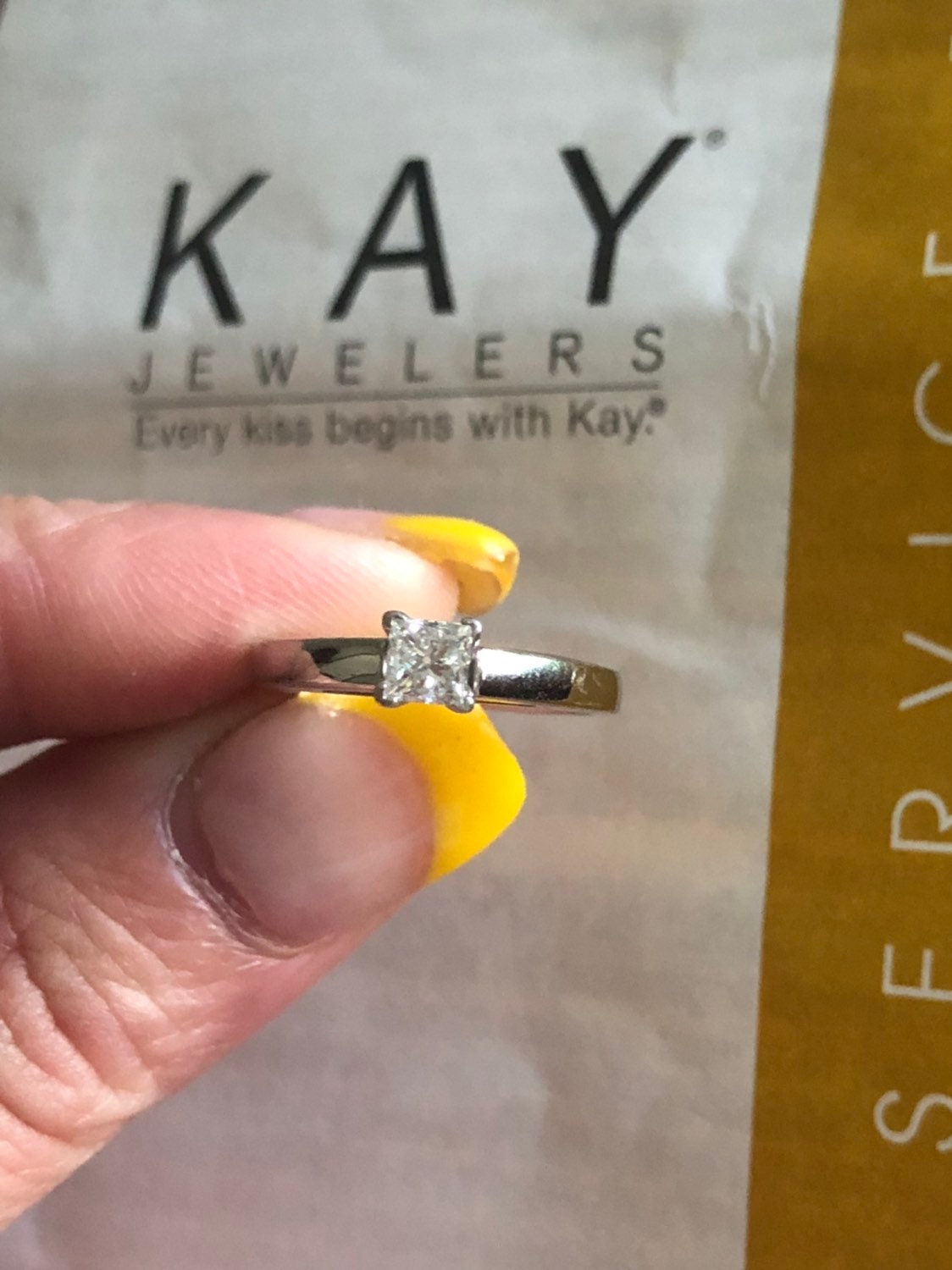 14K Weißgold Der Leo .46Ctw Princess Cut Diamant Solitär Verlobungsring 14K Weißgold Der Leo .46Ctw Princess Cut Diamant Solitär Verlobungsring von JewelryGaloreGifts