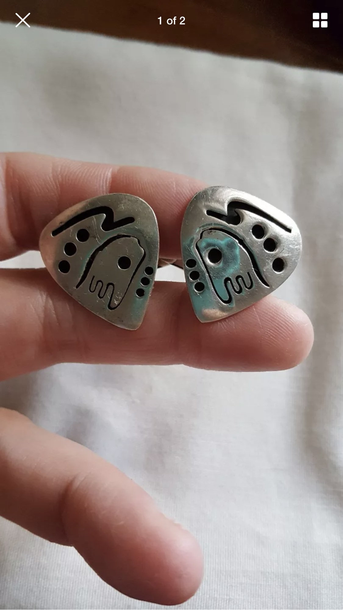 925 Sterling Silber Vintage Manschettenknöpfe Made in Mexico 14G-Af von JewelryGaloreGifts