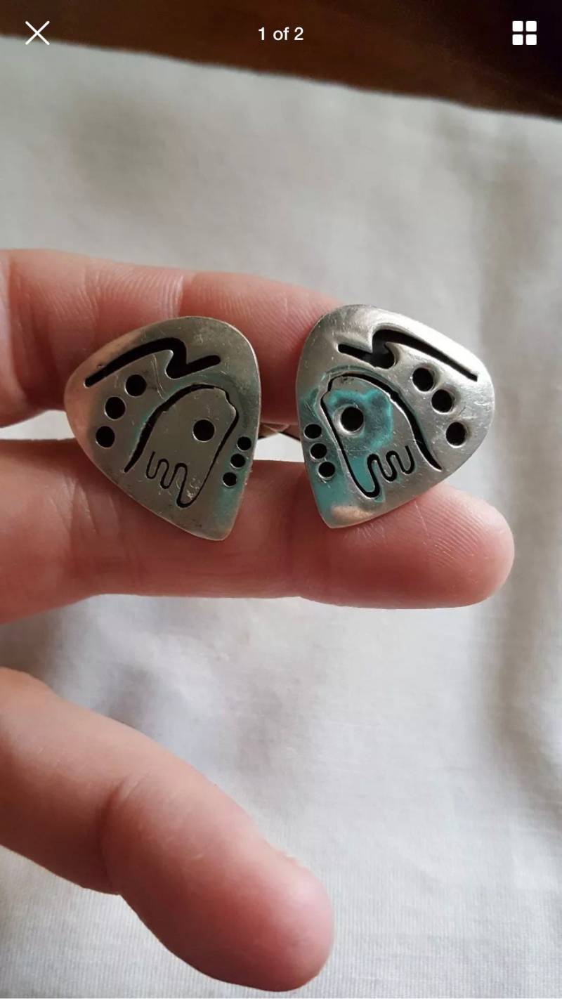 925 Sterling Silber Vintage Manschettenknöpfe Made in Mexico 14G-Af von JewelryGaloreGifts