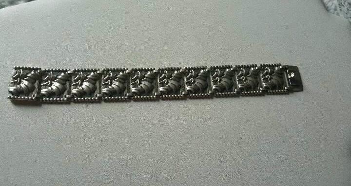 Vintage Sterling Silber Art Deco Blume Link Armband Vintage Sterling Silber Art Deco Blume Link Armband von JewelryGaloreGifts